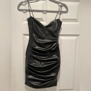 Nookie Black Satin Mini Dress